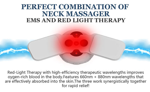 Wireless Tens Muscle Stimulator for Body Pain Relief 20 Levels EMS Neck Massager Low Frequency Pulse Masajeador Pads 650nm Laser
