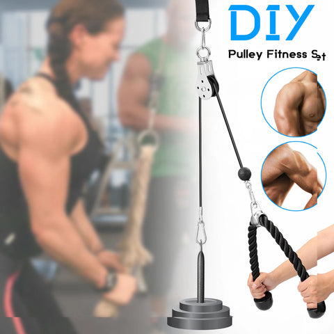 DIY Pulley Cable Machine Strength Training Equipment Attachment System Loading Pin Lifting Arm Biceps Triceps Blaster Hand