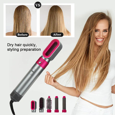 5 In 1 Hair Dryer Professional High-Speed Curling lron Hot Air Comb Set For Dyson Airwrap Straightener Styling Tool