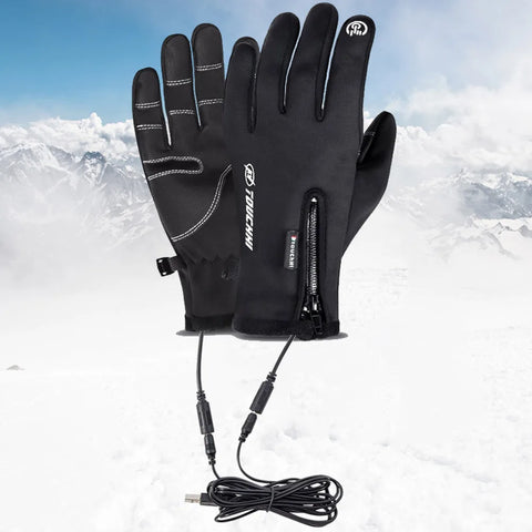 Electric Heated Gloves Rechargeable Thermal Gloves Winter Bike Gloves Woman Heated Gloves Waterproof Heating Thermal Gloves