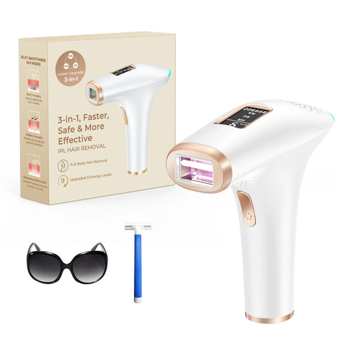 999900 Flashes 3-in-1 Laser Epilator Painless IPL Hair Removal for Women Bikini Legs Arms Laser Hair Remover Permanent Depilato