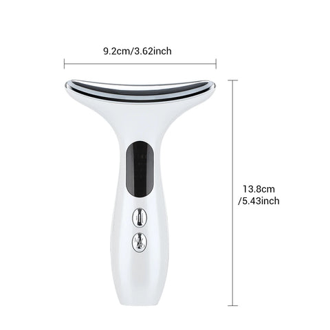 Neck Face Beauty Device 3 Colors LED Photon Therapy Skin Tighten Reduce Double Chin Anti Wrinkle Remove Skin Care Tools