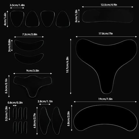 Reusable Silicone Invisible Facial Slimming Tape Pads Neck Eye Lifter Wrinkle Removal Sticker Anti Aging Patch Face Lift Tape