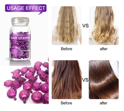 Sevich Mix Hair Vitamin Capsule Hair Treatment Oil Repair Damaged Smooth Hair Care Serum Nourishing Keratin Complex Oil