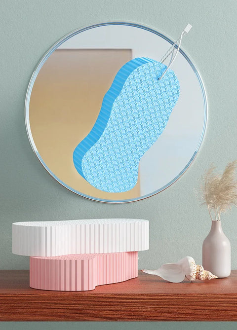 3D Bath Sponge Body Spa Scrubber Exfoliating Fish Scale Soft Painless Body Care Towel Cleanser Bathroom Bubble Shower Supplies