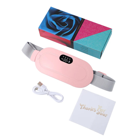 Electric Abdominal Massager Belt for Female Hot Compress  Menstrual Period Warm Stomach Uterus Thermal Pad Pain Relief Vibrator