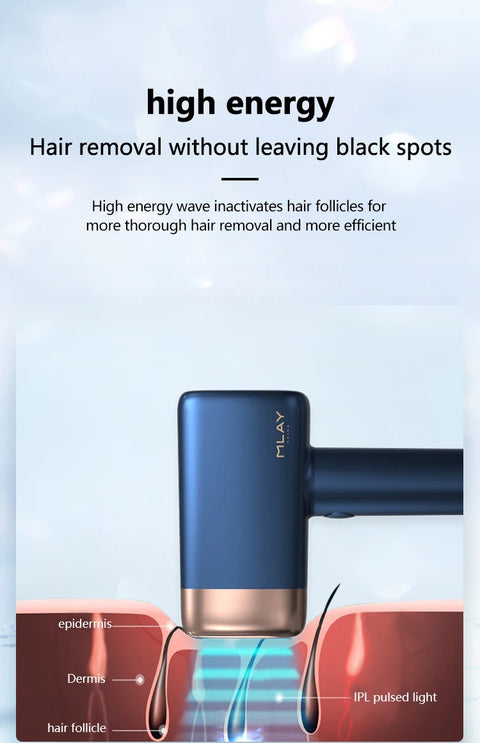 MLAY T14 Laser Hair Removal Permanent Malay IPL Epilator Ice Cool Painless Depilador a Laser 500000 Flashes Face Body Epilator