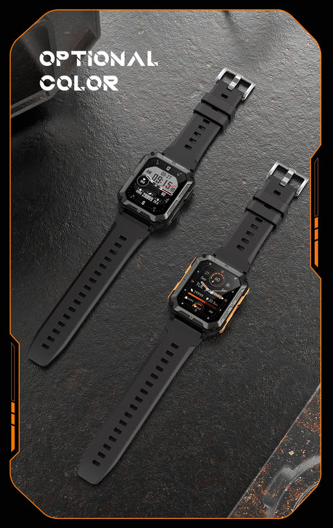 C20Pro Sports Smart Watch Men Bluetooth Call Smartwatch IP68 Waterproof Multi Sports Mode Health Monitoring Military Smartwatch
