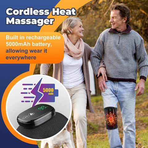Electric Shoulder Heating Pad 3 Modes Vibration Shoulder Knee Elbow Relax Belt Big Area Thermal Massager Health Care
