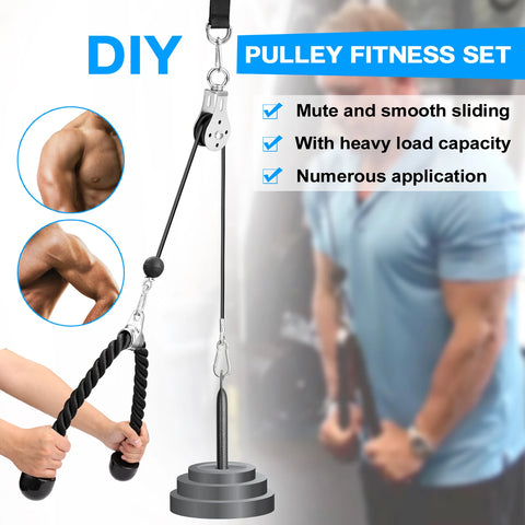 DIY Pulley Cable Machine Strength Training Equipment Attachment System Loading Pin Lifting Arm Biceps Triceps Blaster Hand