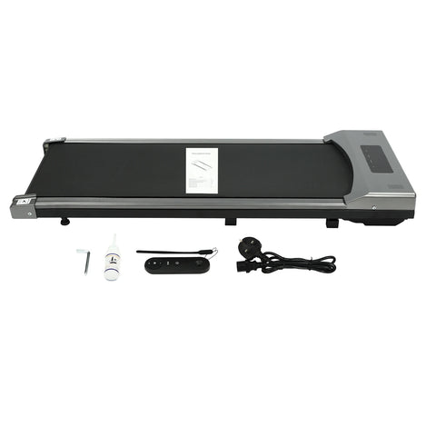 220V Electric Under Desk Treadmill, 0.65-2hp Remote Control Walking Running Pad Machine for Home Gym Fitness 0.62-3.73mph Speed