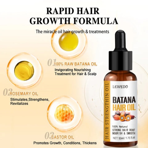 Batana Oil 100% Pure African Hair Growth Oil Batana Hair Growth Mask Butter Anti Hair Loss Break Black Hair Regrowth Treatment