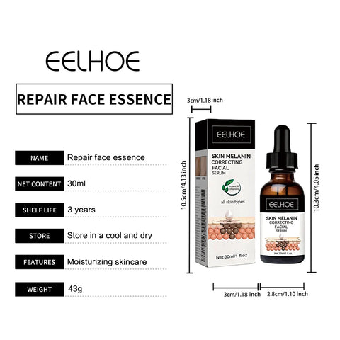 Skin Melanin Correcting Facial Serum Anti Freckles Melasma Dull Skin Nourishing Lighten Melanin Dark Spots Correcting Glow Serum