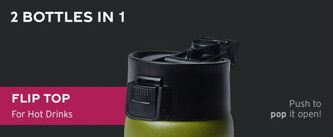 Triple Walled Insulated Water Bottles with Straw  25 Oz Stainless Steel Metal Bottle  Leak Proof Lids  Army Green