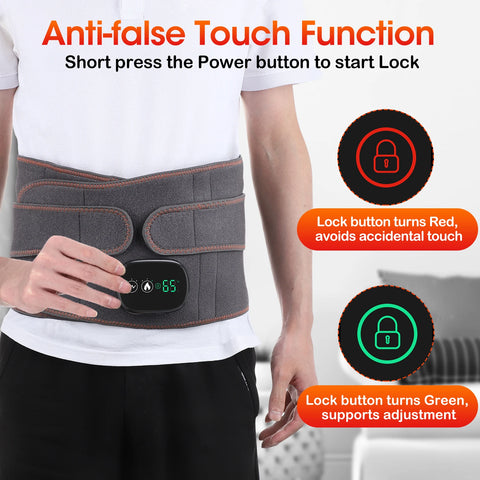 Inflatable Waist Belt Lumbar Decompression Protector Back Brace Heated Vibration Massage Waist Airbag Support Posture Correction