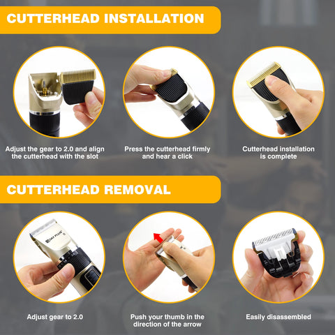 BRIEFNESS Hair Trimmer Pet Trimmer Silent All-In-One Body Hair Trimmer Cordless Precision Trimmer Runs for 90 Minutes