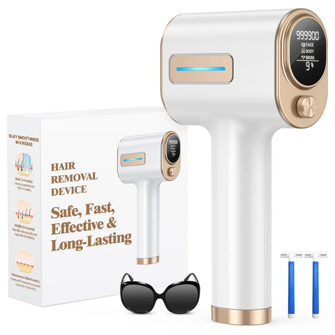 IPL Hair Removal 9 Levels 999900 Flashes MAX 15 J Laser Device Quick Flash 10 Mins for Women Men Whole Body Treament