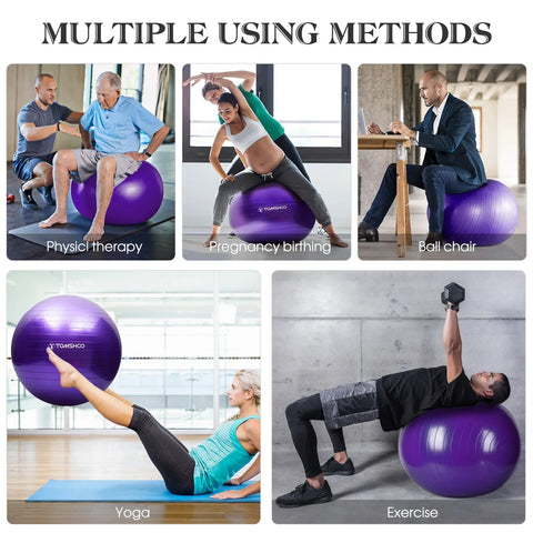 Antiburst Yoga Ball Thickened Stability Balance Ball Pilate Barre Physical Fitness Gym Ball 45CM/ 55CM/ 65CM/ 75CM Gift Air Pump