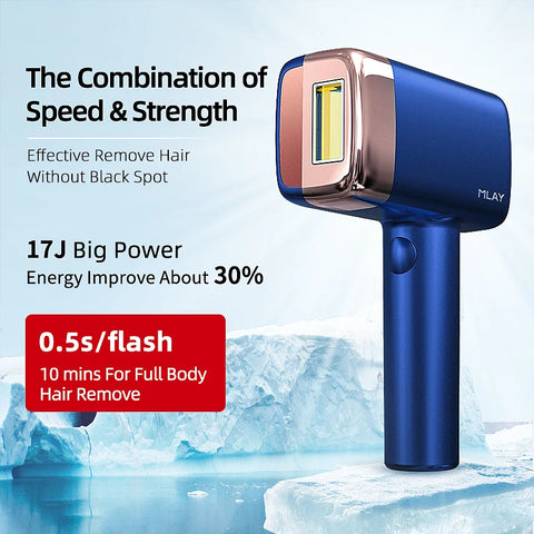 MLAY T14 Laser Hair Removal Permanent Malay IPL Epilator Ice Cool Painless Depilador a Laser 500000 Flashes Face Body Epilator