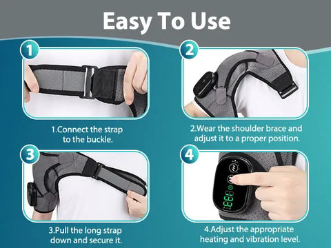 Electric Shoulder Heating Pad 3 Modes Vibration Shoulder Knee Elbow Relax Belt Big Area Thermal Massager Health Care