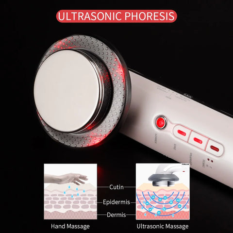 Ultrasonic Cavitation Face Lifting Beauty Machine EMS Infrared Ultrasound Body Slimming Massager Fat Burner Anti Wrinkle Device