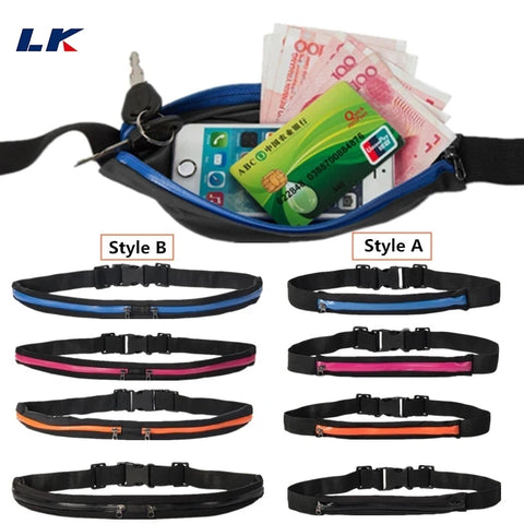 Waist Pack Double Pocket Waterproof Phone Belt Nylon Casual Small Bag Traveling Running Cycling Hiking Sport Traveling Shopping