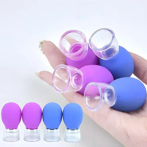 Silicone Cupping Massage Cup For Body Face Neck Eye Massager Vacuum Tank Body Facial Care, Anti-aging Beauty Tool Breast pump
