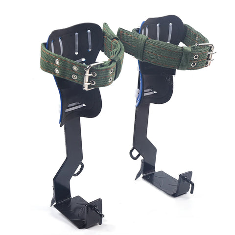 Climbing Spike Set, Safety Belt Straps, Adjustable Lanyard Carabiner，Tree Pole Climbing Spike Set Safety Belt Straps Portable