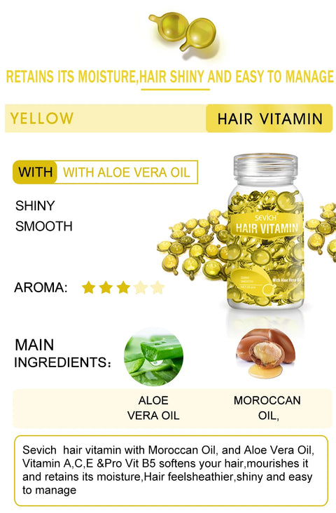 Sevich Mix Hair Vitamin Capsule Hair Treatment Oil Repair Damaged Smooth Hair Care Serum Nourishing Keratin Complex Oil