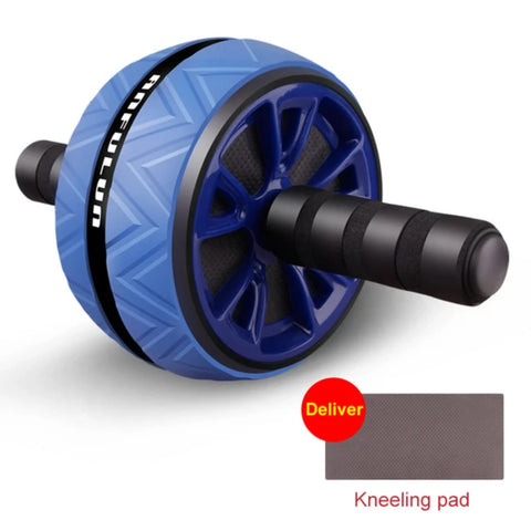 Ab Roller Big Abdominal Wheel Roller Stretch Trainer With Mat  Arm Waist Abdomen Exercise  Gym Fitness Equipment