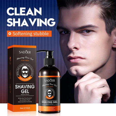 210ml Man Shaving Gels Shaving Mousse Smooth Softening Beard Roots With Aloe Essence Mild Not Irritaing Clean Cream