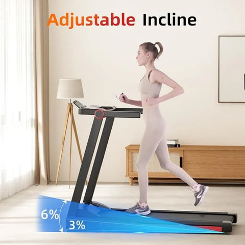 Deerrun MAX 158KG Incline Treadmill APP Control 16.53 X 44.09 Running Area 3 HP Folding Treadmill for Home