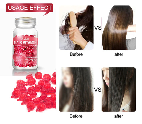 Sevich Mix Hair Vitamin Capsule Hair Treatment Oil Repair Damaged Smooth Hair Care Serum Nourishing Keratin Complex Oil