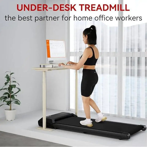 Superun 300 Ibs Weight Capacity 2.5 HP 2 in 1 Portable Treadmill for Home with Remote Control LED Display Walking Pad Treadmill