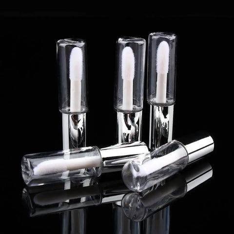 45pcs Clear Lip Gloss Tubes - Empty Cosmetic Sample Containers, DIY Mini Lipstick Bottles, 1.2ml Makeup Tool