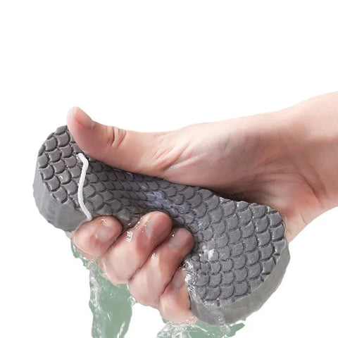 3D Bath Sponge Body Spa Scrubber Exfoliating Fish Scale Soft Painless Body Care Towel Cleanser Bathroom Bubble Shower Supplies