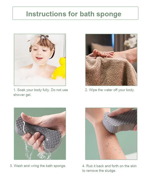 3D Bath Sponge Body Spa Scrubber Exfoliating Fish Scale Soft Painless Body Care Towel Cleanser Bathroom Bubble Shower Supplies