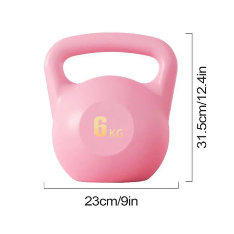 Women Lifting Kettle 2-6kg Dumbbell Carrying Kettlebells Deep Squat Strength Training Fitness Home Exercise Soft Kettlebells