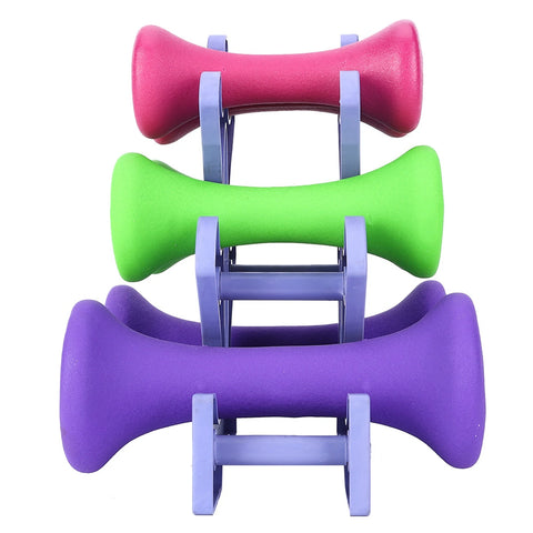 Hand Fitness Weights Set Holder Rack 2lb 3lb 5lb Bodybuilding Exercise Equipment Gym Weights