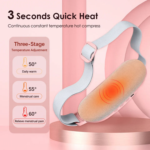 Electric Abdominal Massager Belt for Female Hot Compress  Menstrual Period Warm Stomach Uterus Thermal Pad Pain Relief Vibrator