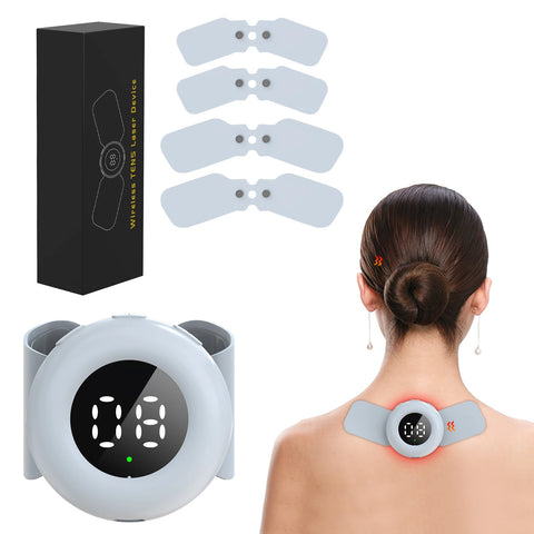 Wireless Tens Muscle Stimulator for Body Pain Relief 20 Levels EMS Neck Massager Low Frequency Pulse Masajeador Pads 650nm Laser