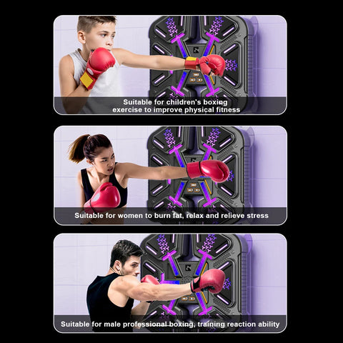 New Smart Music Boxing Machine for Children Adult Wall Mounted Boxing Trainer Home Sports Response Training Boxing Wall Target