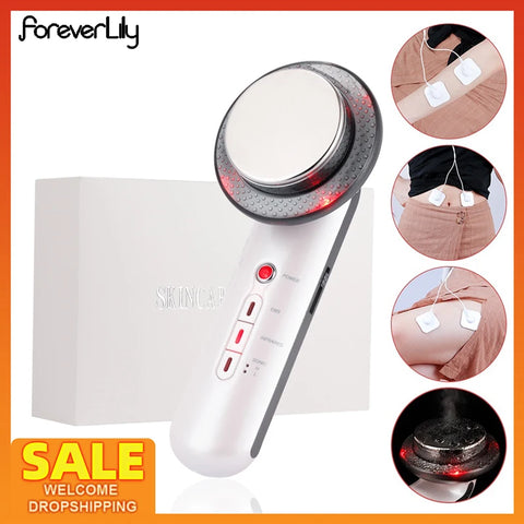 Ultrasonic Cavitation Face Lifting Beauty Machine EMS Infrared Ultrasound Body Slimming Massager Fat Burner Anti Wrinkle Device