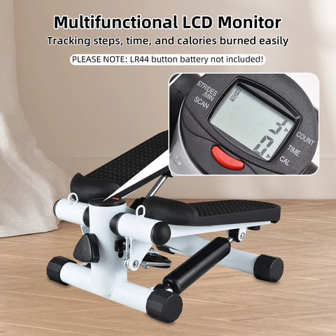 Stepper For Exercise At Home With Resistance Bands LCD Display Capacity 100kg Stair Stepper for Abdomen Waist Buttocks Legs