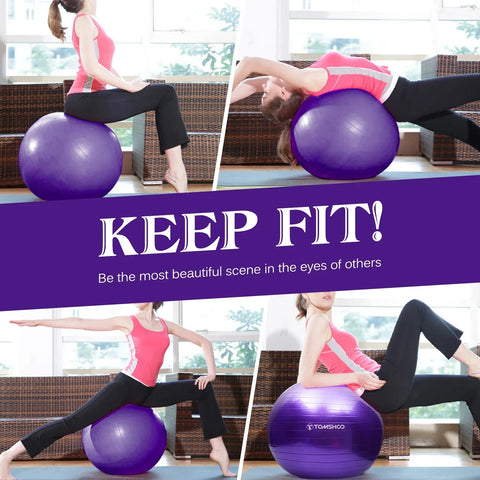 Antiburst Yoga Ball Thickened Stability Balance Ball Pilate Barre Physical Fitness Gym Ball 45CM/ 55CM/ 65CM/ 75CM Gift Air Pump