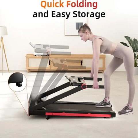 Deerrun MAX 158KG Incline Treadmill APP Control 16.53 X 44.09 Running Area 3 HP Folding Treadmill for Home