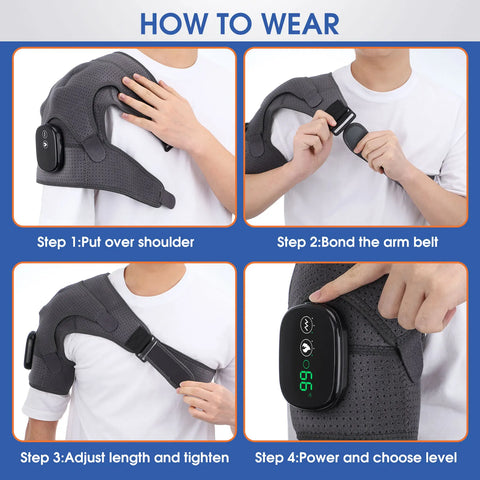 VIP Electric Shoulder Massager Heating Pad Vibration Massage Support Belt Shoulder Thermal  Brace