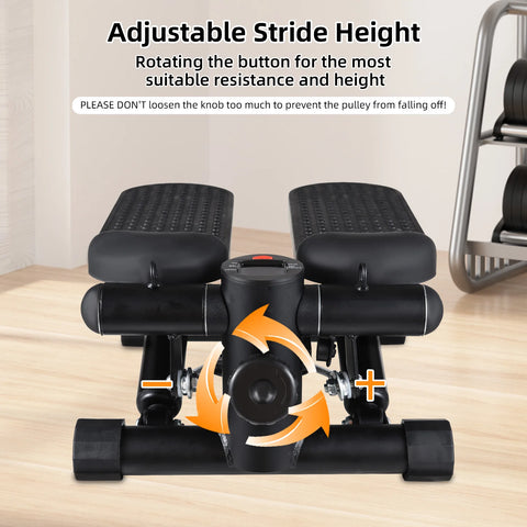 Stepper For Exercise At Home With Resistance Bands LCD Display Capacity 100kg Stair Stepper for Abdomen Waist Buttocks Legs