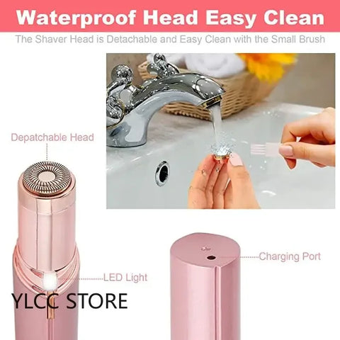 Electric Eyebrow Trimmer Mini Eye Brow Epilator Facial Lipstick Shape Hair Removal Portable Women Painless Razor Shaver Tool T