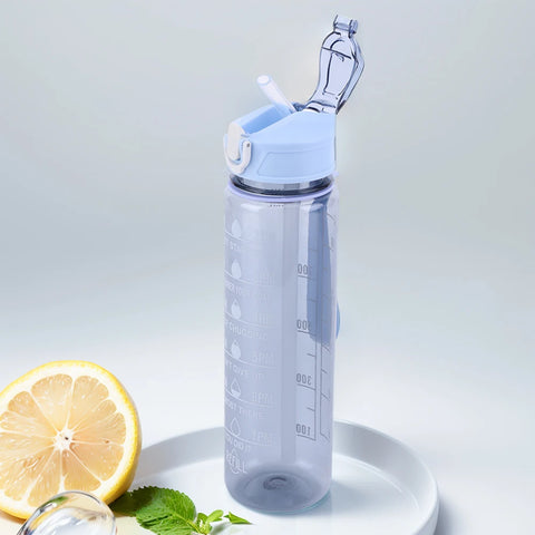 800ml Sports Water Bottle Leakproof Motivational Drinking Bottle Outdoor Gradient Water Bottle Portable Gym Fitness Durable Cup